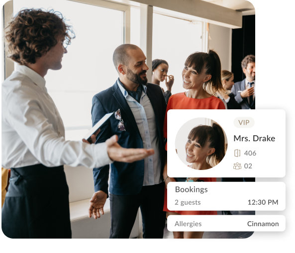 Gaia 應用程式為員工提供輕鬆的個人化賓客服務和高效的賓客流量管理。